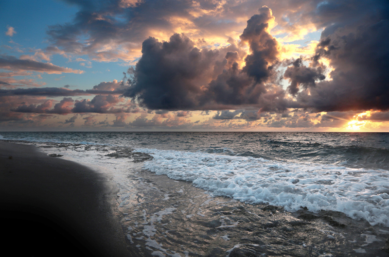 Orange and Blue Sunrise - Palm Beach, FL
