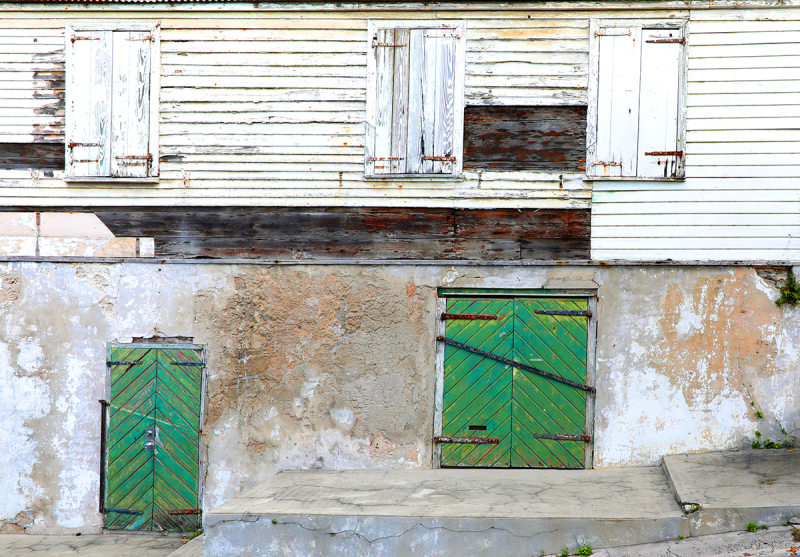 Caribbean Green Doors